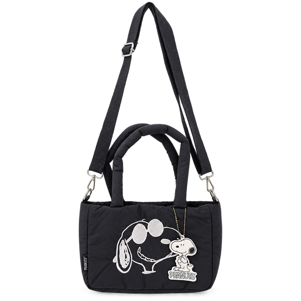 Peanuts Snoopy Padded Two Way Bag - Black