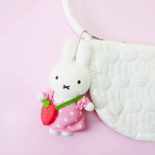 Miffy Strawberry Pochette Mascot Plush