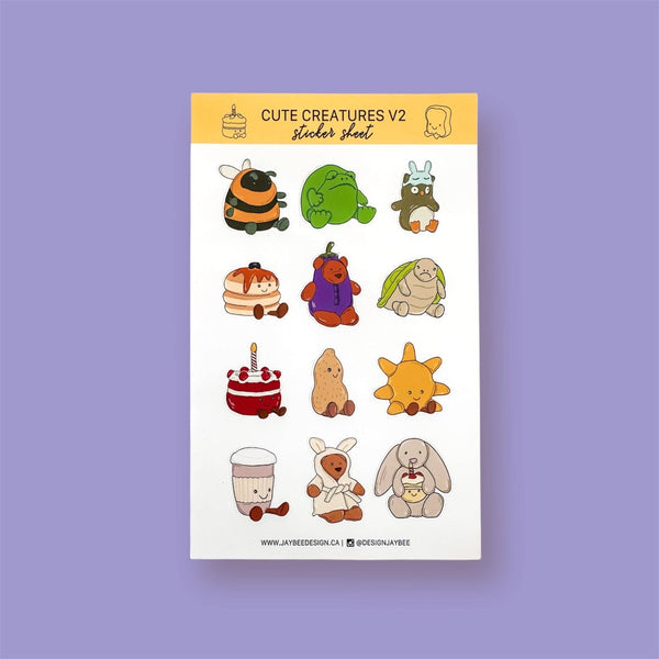 Cute Creatures V2 Sticker Sheet