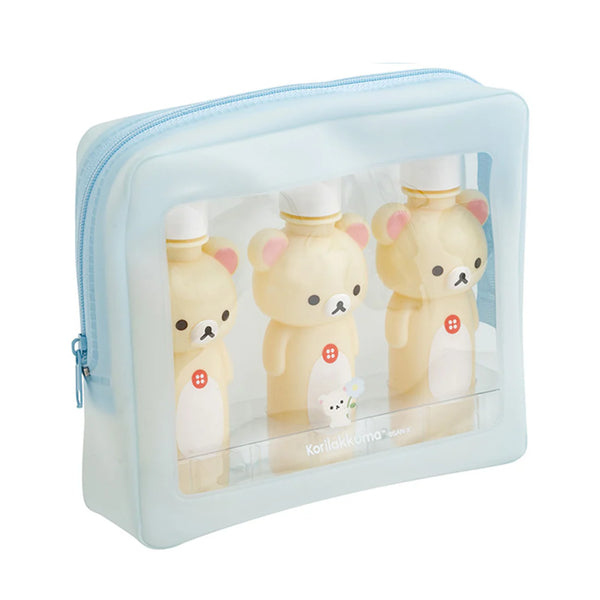 Rilakkuma and Korilakkuma Travel Bottle Pouch Sets