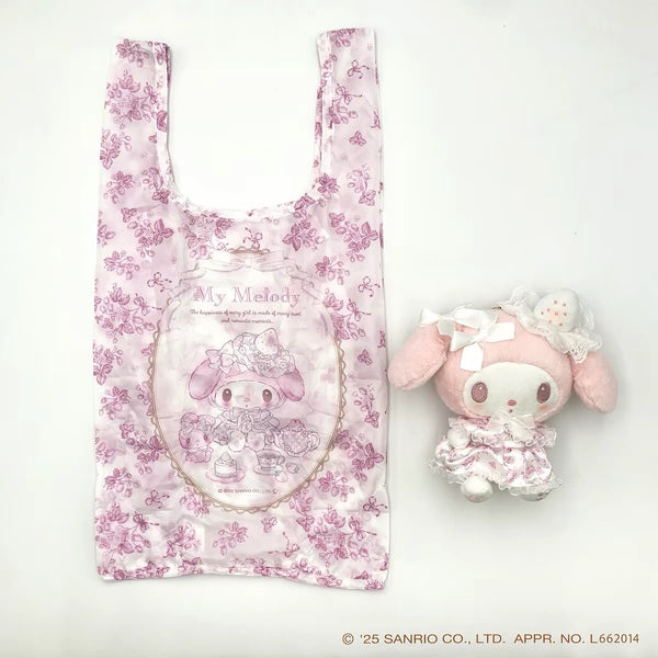 My Melody White Strawberry Teatime Plush Pouch Eco Bag