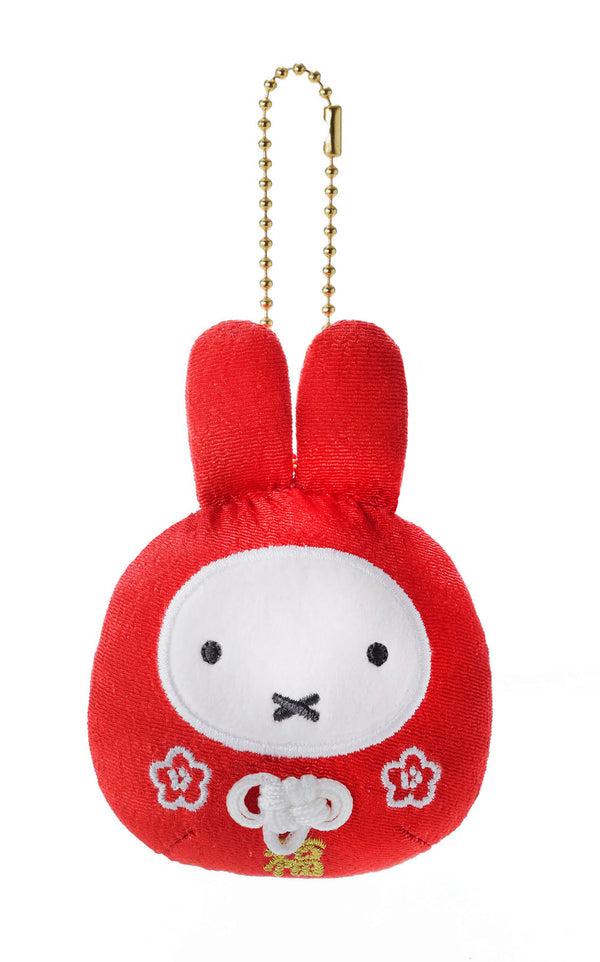 Miffy Lucky Daruma Elegant Mascot Keychain