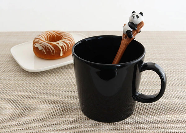 Adorable Animal Mug-Hugging Ceramic Spoons