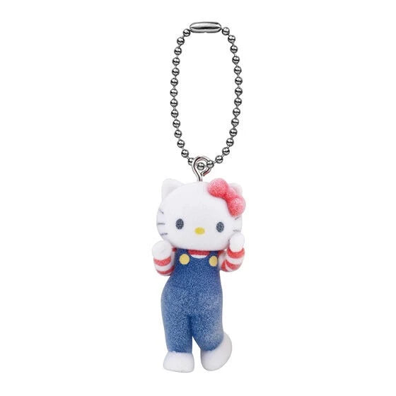 Sanrio Bandai Flocked Long Leg Charm Keychains Gashapon