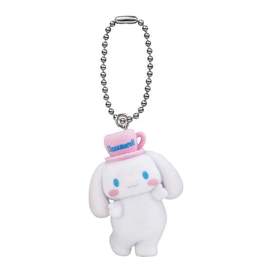 Sanrio Bandai Flocked Long Leg Charm Keychains Gashapon