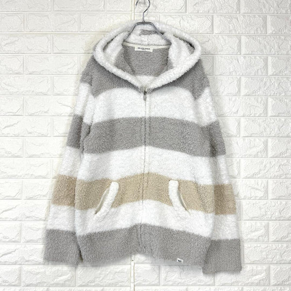 Gelato Pique【HOMME】Fluffy Striped Zip-Up Hoodie