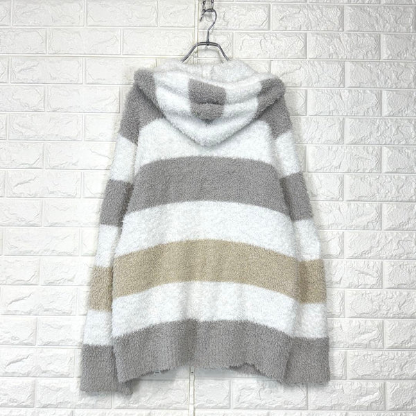 Gelato Pique【HOMME】Fluffy Striped Zip-Up Hoodie