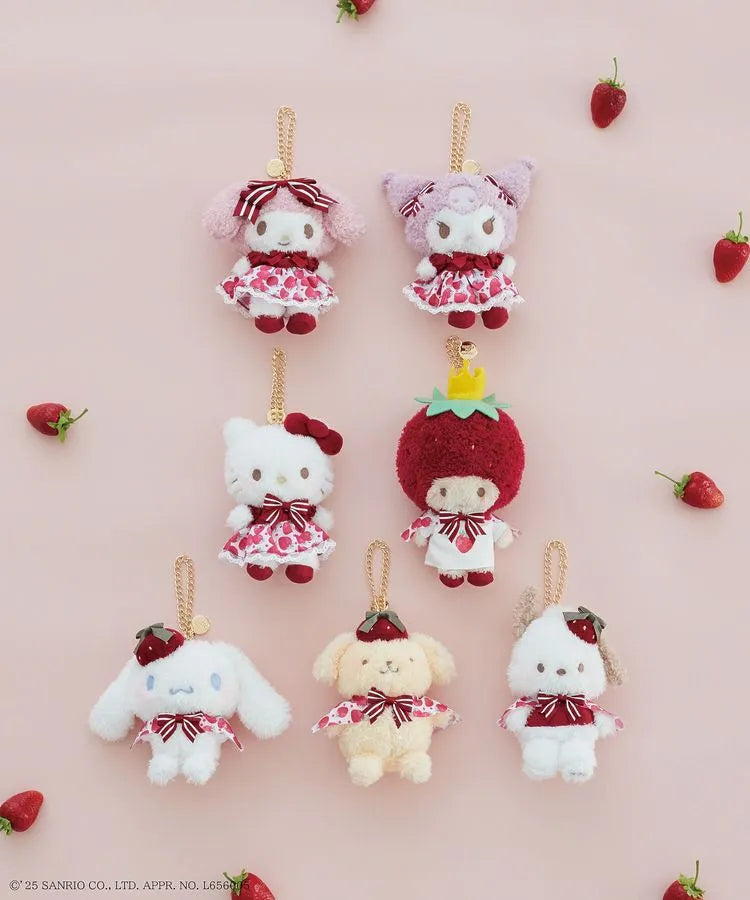 Maison de FLEURマイメロディ マスコットホルダー Maison de FLEUR x Sanrio Strawberry News 50th Mascot Plush