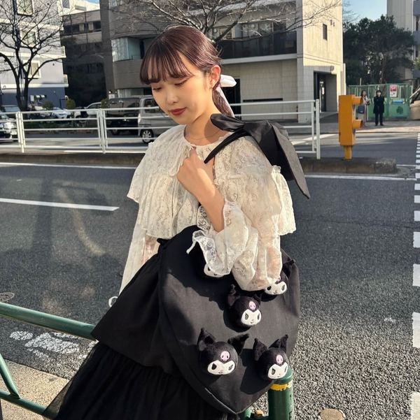 Merry Jenny Kuromi Heart Tote Bag