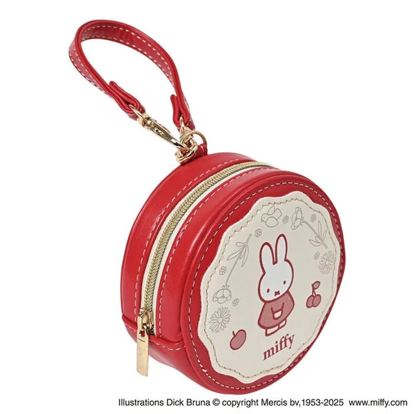 Miffy Macaroon Round Coin Purse with Strap - Red