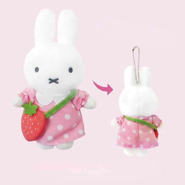 Miffy Strawberry Pochette Mascot Plush