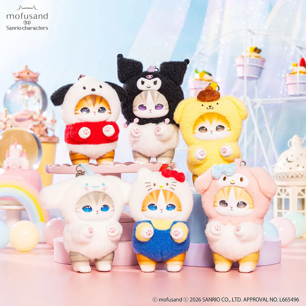 Mofusand x Sanrio Characters Kiramekko Vinyl Plush Pendants | Pre-order