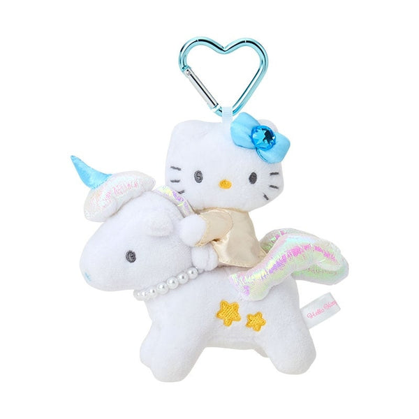 Hello Kitty Unicorn Pegasus Plush Carabiner Key Holder