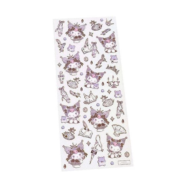 Sanrio x Miki Takei Gold Foil Sticker Sheet - Kuromi