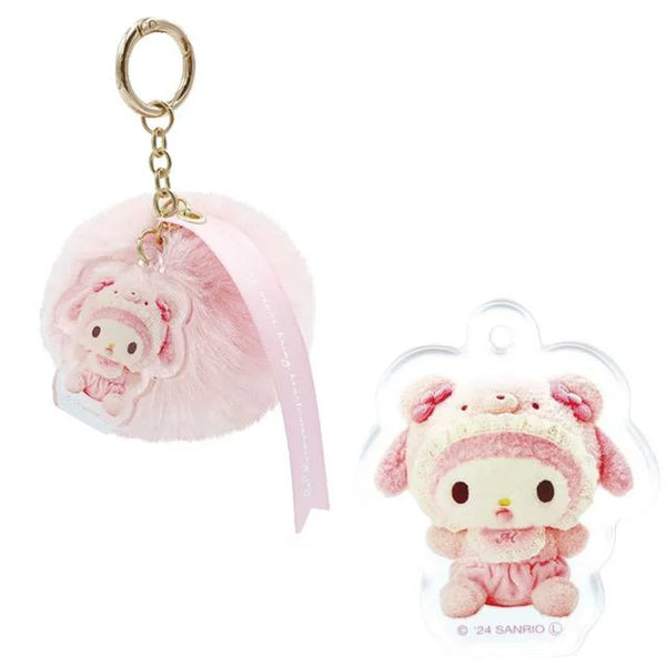 Kuromi Baby Teddy Pompom Keychain