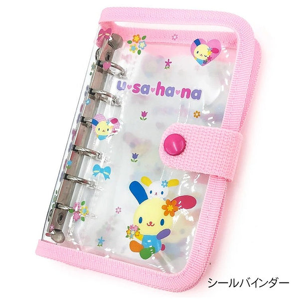 Sanrio Usahana Clear 6-Ring Sticker Binder & Organizer (Pink)